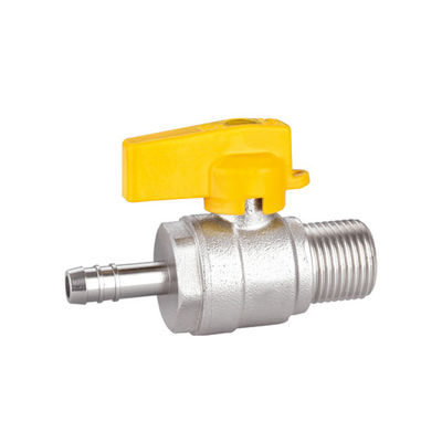 호스 접속기 Ｘ 말레 PTFE 시일 밸브와 매끄러운 놋쇠 가스 볼 밸브