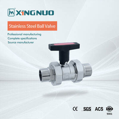 온도 범위 20°C ~ 200°C 및 압력 등급 최대 1000 PSI, PTFE 씰 재질의 플랜지 연결 끝단이 있는 스테인리스 스틸 볼 밸브